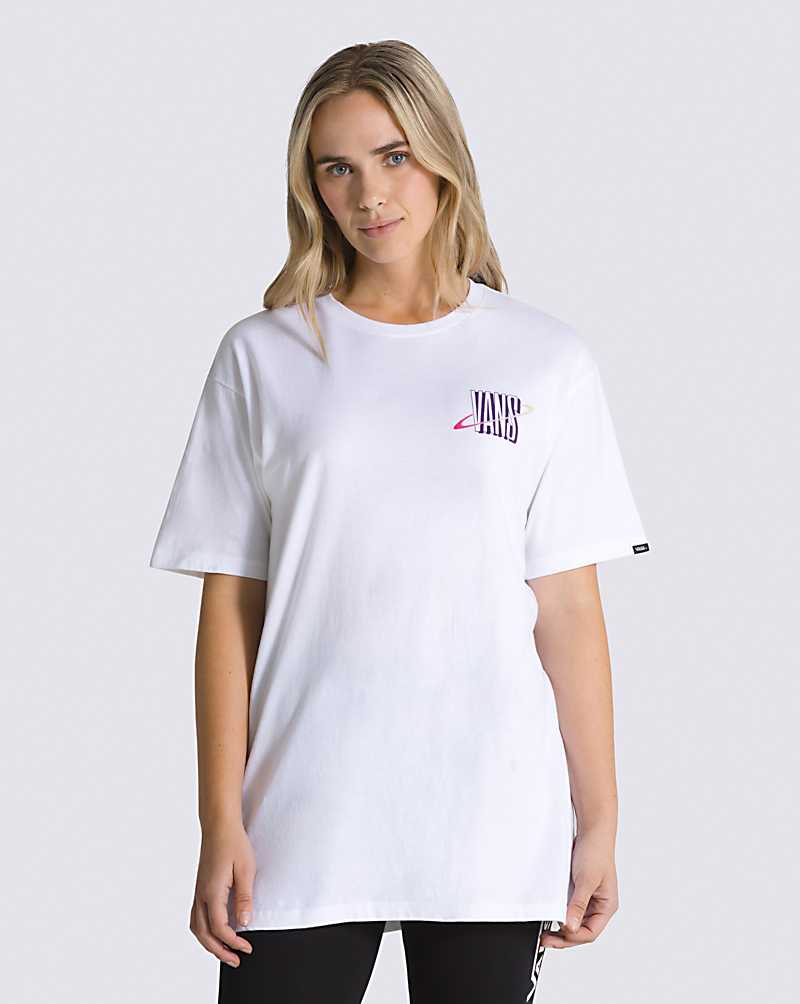 Vans Ringed Logo Men T Shirts White | CR1-8815