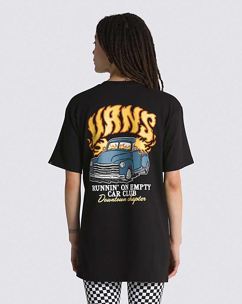 Vans Running On Empty Men T Shirts Black | GK1-7546