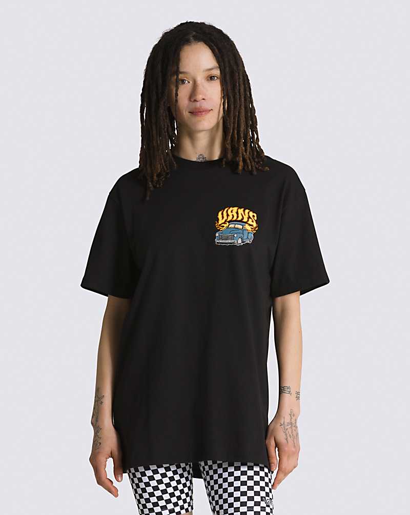 Vans Running On Empty Men T Shirts Black | GK1-7546