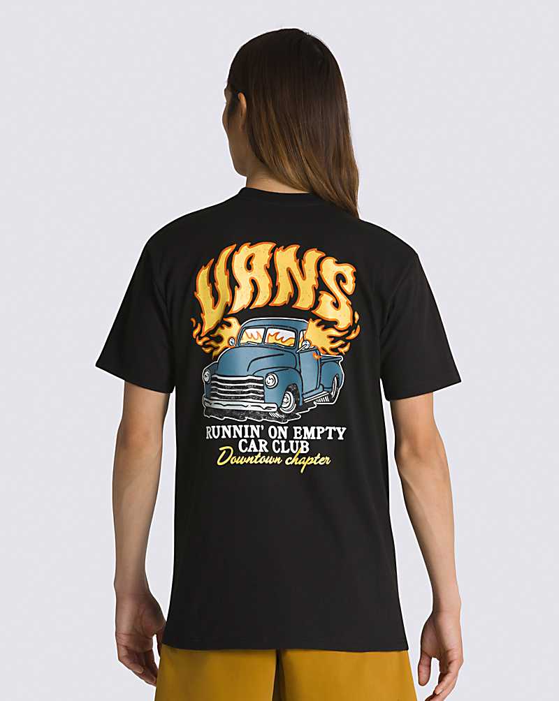 Vans Running On Empty Men T Shirts Black | GK1-7546