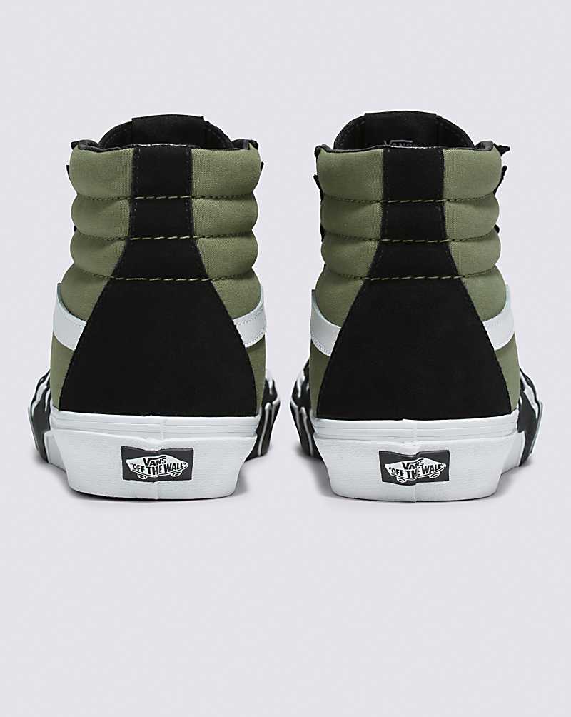 Vans SK8-Hi Flame Shoe Men High Top Sneakers Green | DG1-5129