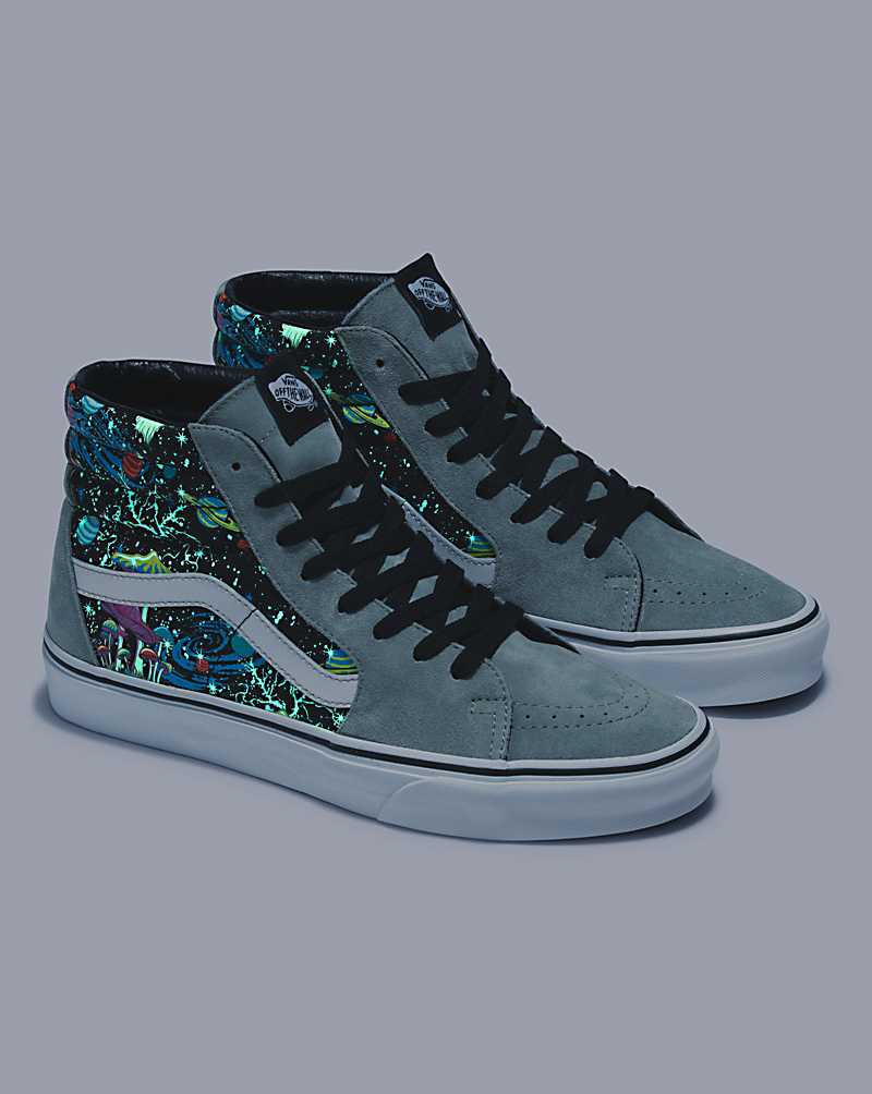 Vans SK8-Hi Glow Shoe Men High Top Sneakers Grey | AS1-1725