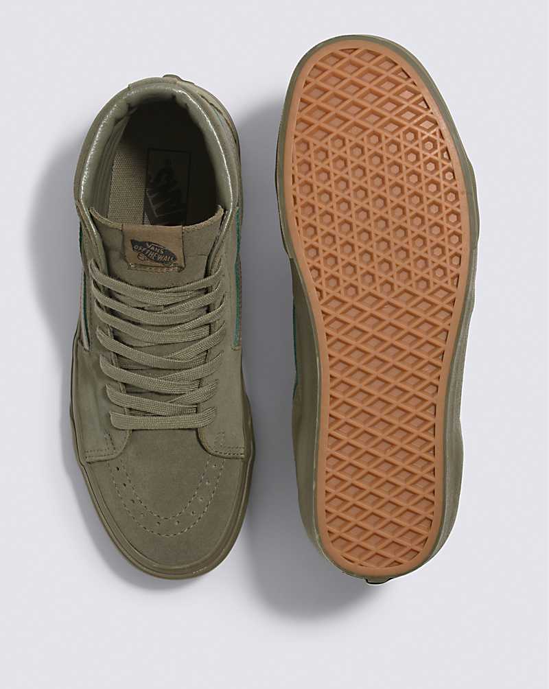 Vans SK8-Hi Mono Suede Shoe Men High Top Sneakers Olive | CD1-9545