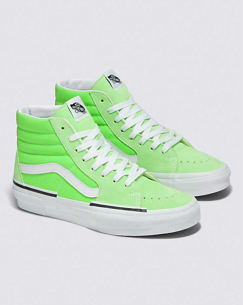 Vans SK8-Hi Rearrange Shoe Men High Top Sneakers Green / White | YU1-0708