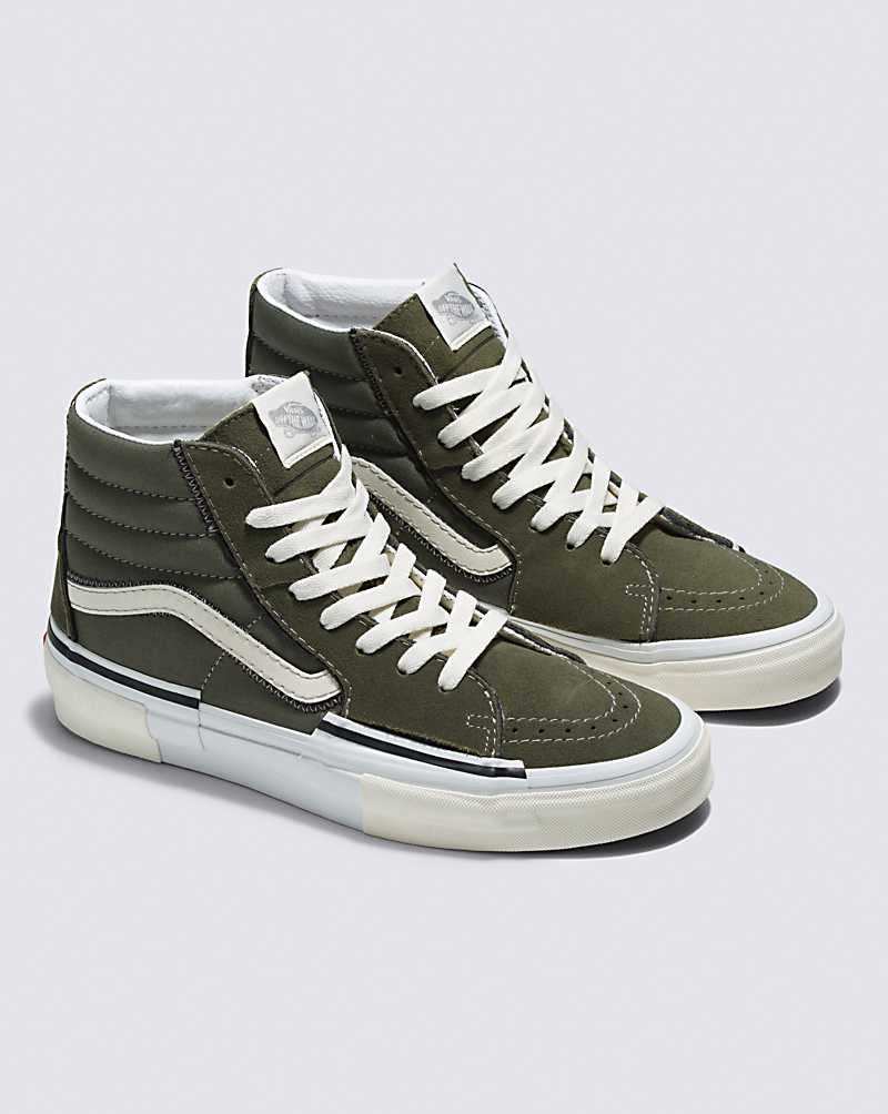 Vans SK8-Hi Reconstruct Shoe Men High Top Sneakers Olive Camo | DR1-9187