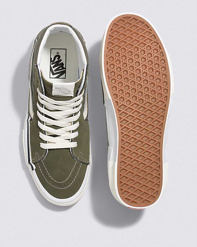 Vans SK8-Hi Reconstruct Shoe Men High Top Sneakers Olive Camo | DR1-9187