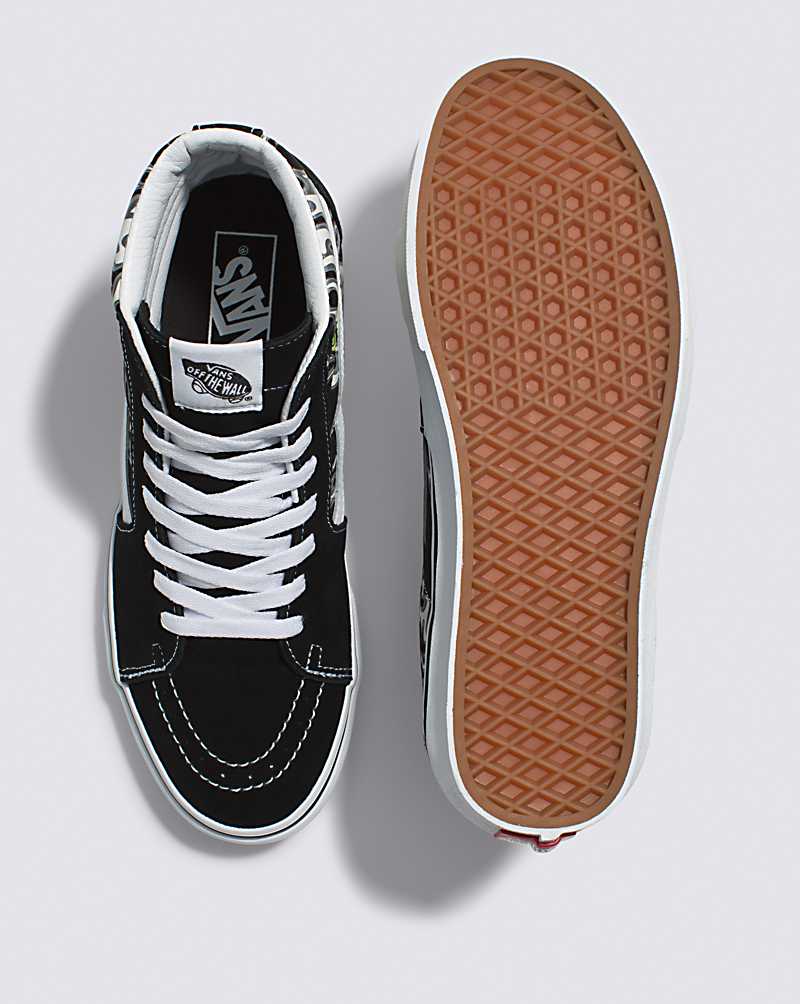 Vans SK8-Hi Shoe Men High Top Sneakers Black / White | RJ1-3575