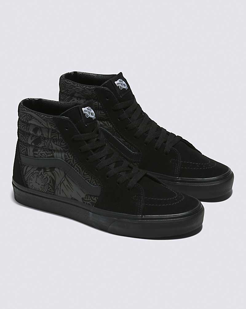 Vans SK8-Hi Shoe Men High Top Sneakers Black / Black | VX1-2782