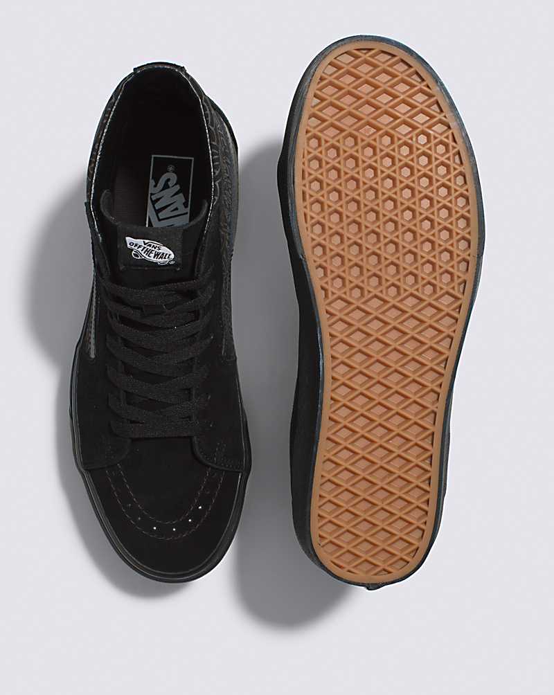 Vans SK8-Hi Shoe Men High Top Sneakers Black / Black | VX1-2782