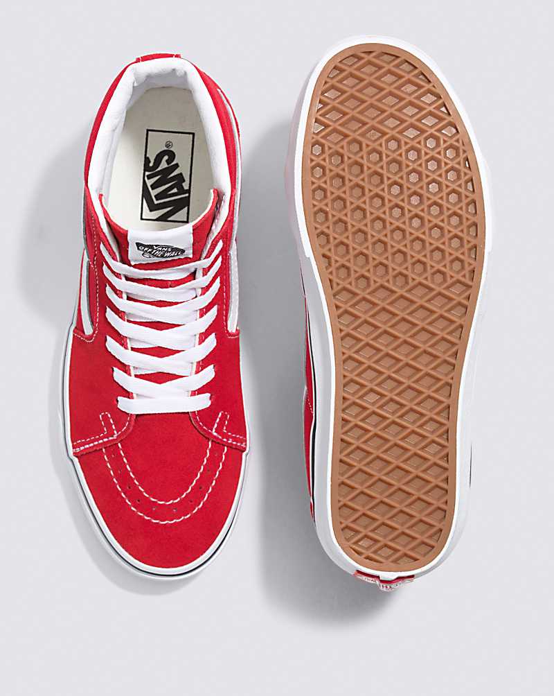 Vans SK8-Hi Shoe Men High Top Sneakers Red / White | GW1-3689