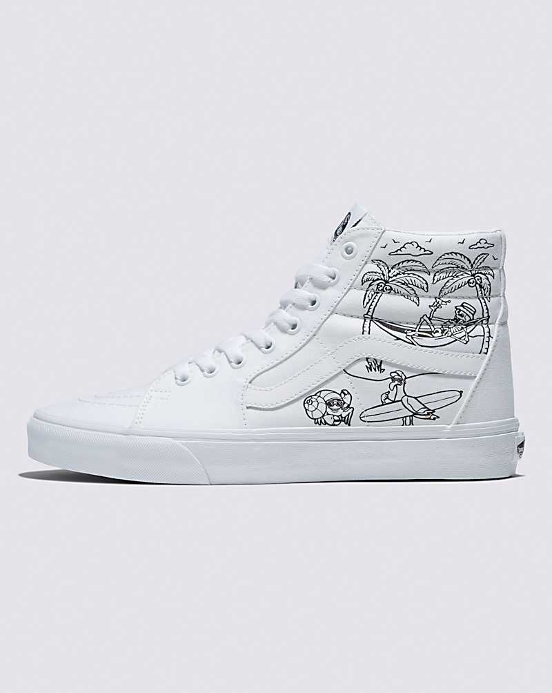 Vans SK8-Hi Shoe Men High Top Sneakers White / White | JF1-4650