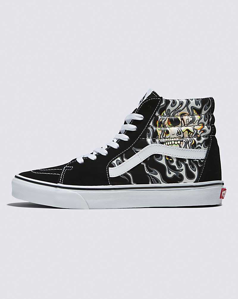 Vans SK8-Hi Shoe Women High Top Sneakers Black / White | WR1-9739