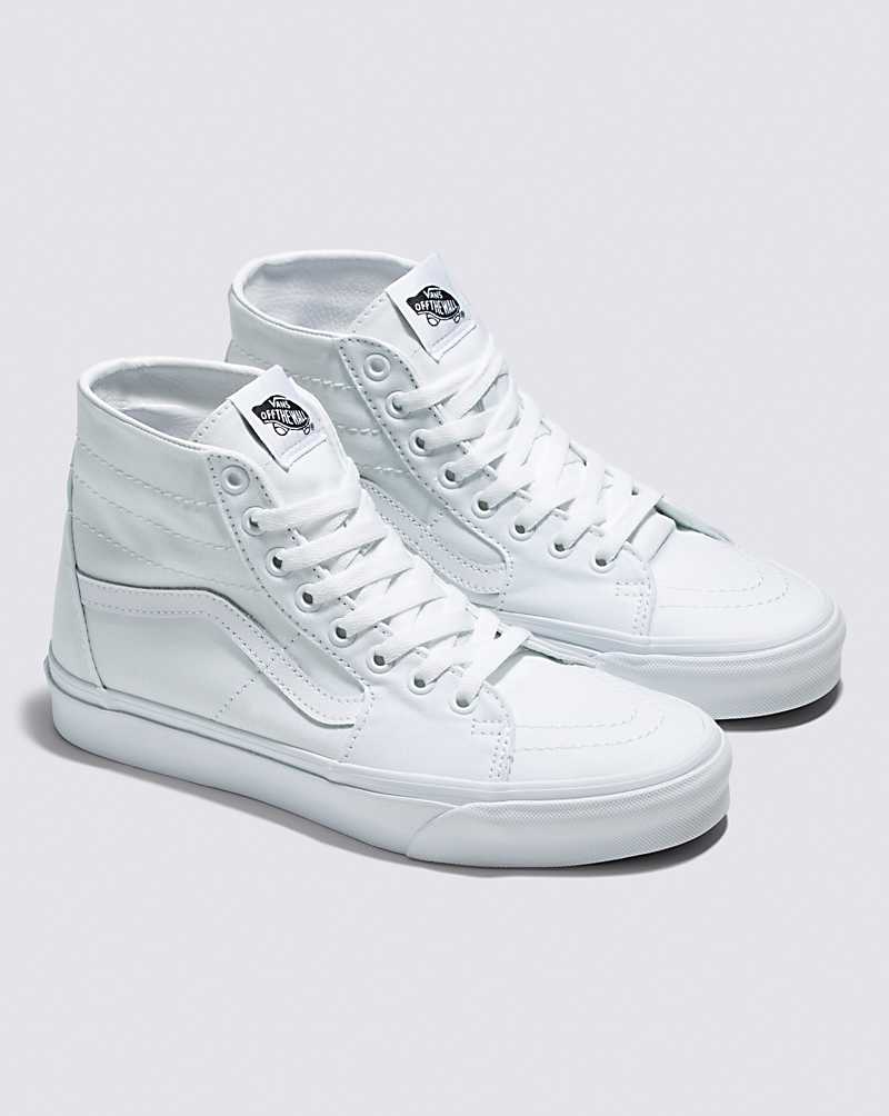 Vans SK8-Hi Tapered Canvas Shoe Women High Top Sneakers White | XR1-5357