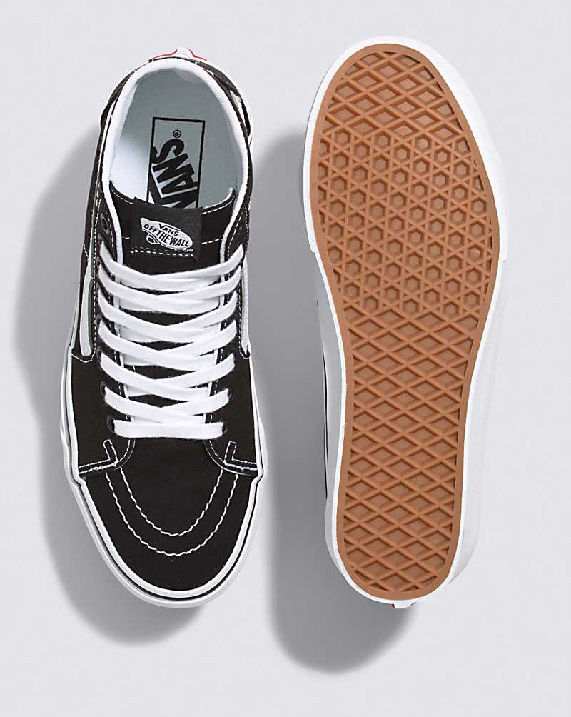 Vans SK8-Hi Tapered Canvas Shoe Women High Top Sneakers Black / White | HR1-9310