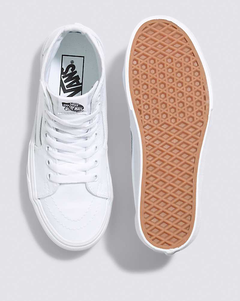 Vans SK8-Hi Tapered Stackform Canvas Shoe Women High Top Sneakers White | JA1-6397