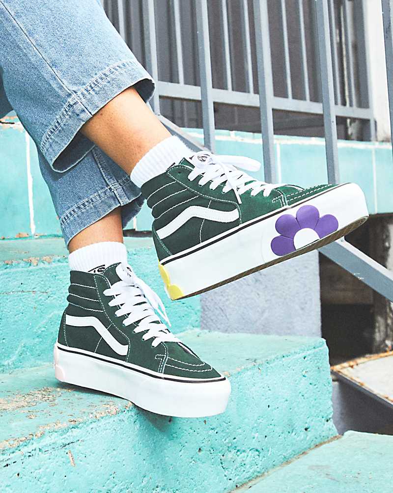 Vans SK8-Hi Tapered Stackform OSF Shoe Women High Top Sneakers Green / Multicolor | NB1-7659