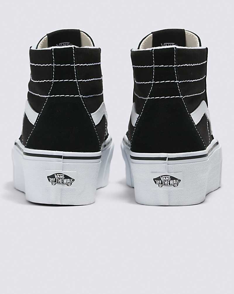 Vans SK8-Hi Tapered Stackform Shoe Women High Top Sneakers Black / White | ZW1-8480