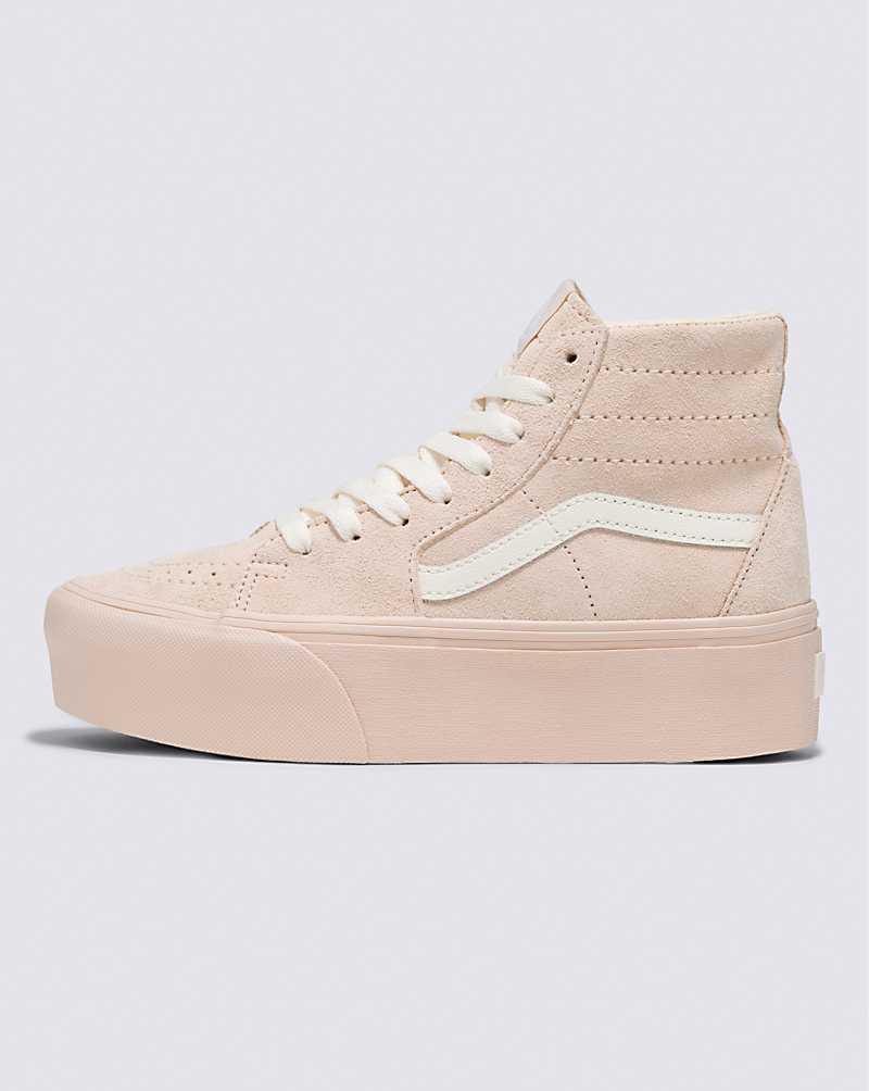 Vans SK8-Hi Tapered Stackform Suede Shoe Women High Top Sneakers Pink | NN1-0928