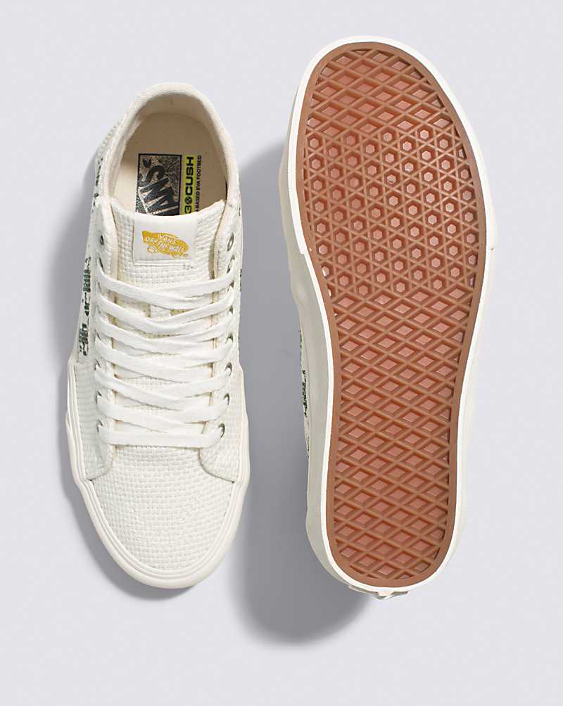 Vans SK8-Hi Tapered VR3 Desert Embroidery Shoe Women High Top Sneakers White | MC1-4521