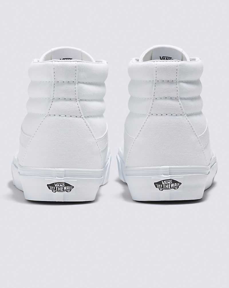 Vans SK8-Hi Wide Canvas Classics Shoe Women High Top Sneakers White | WP1-2758