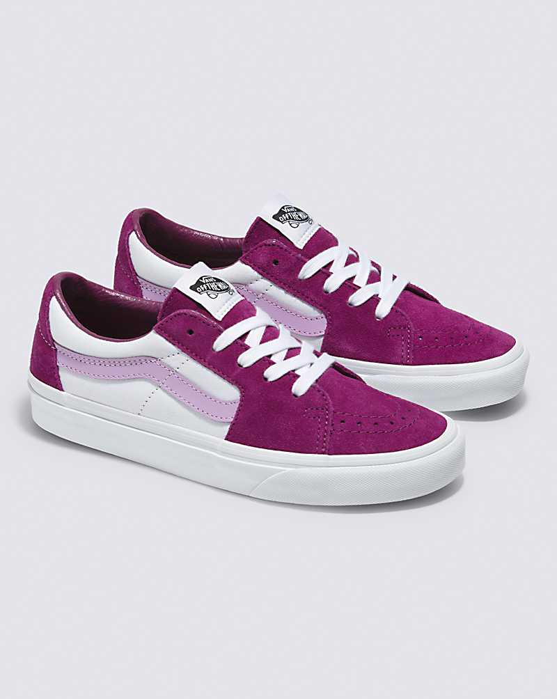 Vans SK8-Low Shoe Women Sneakers Dark Purple / White | LR1-6103