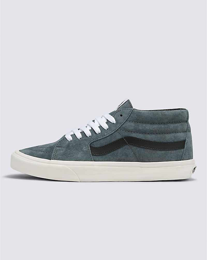 Vans SK8-Mid Pig Suede 2-Tone Shoe Men Sneakers Dark Grey | HZ1-0319