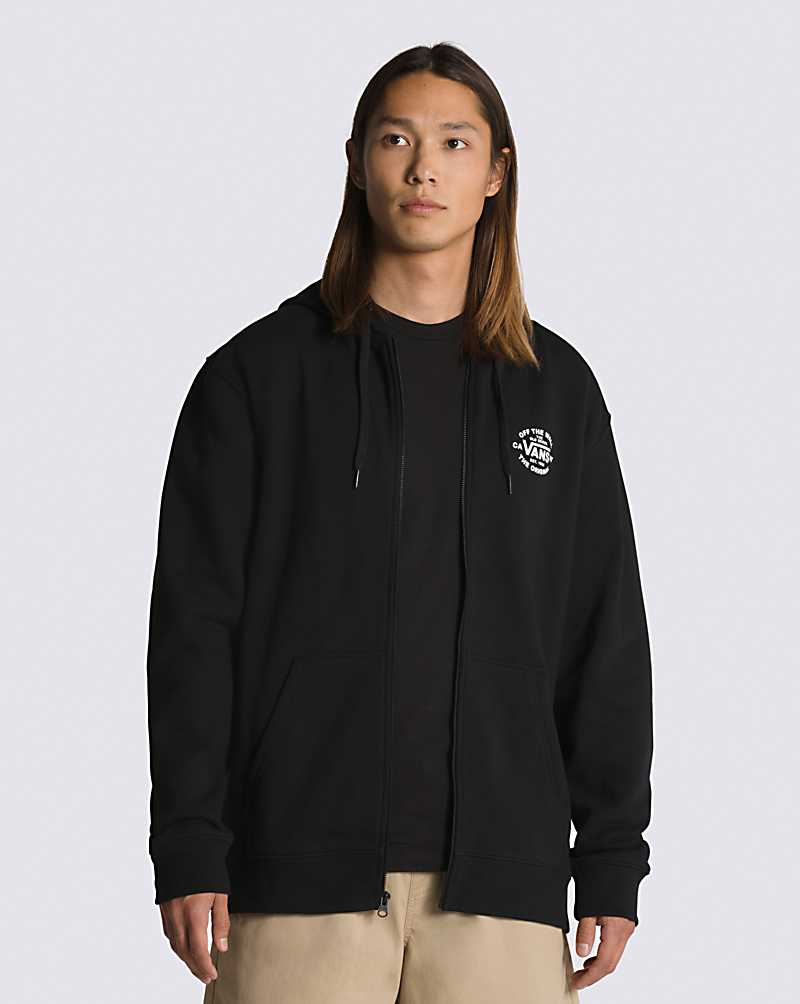 Vans Seasonal Full Zip Men Hoodie Black | OY1-2086