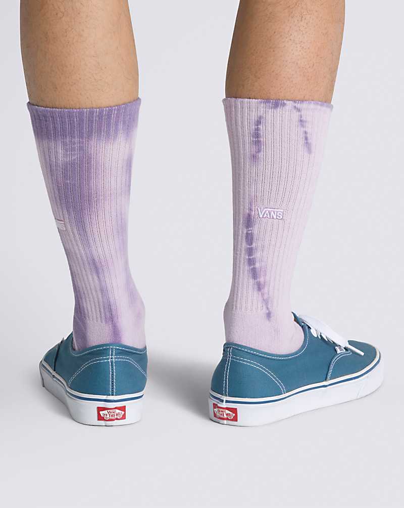 Vans Seasonal Tie Dye Crew Men Socks Purple | YL1-7957