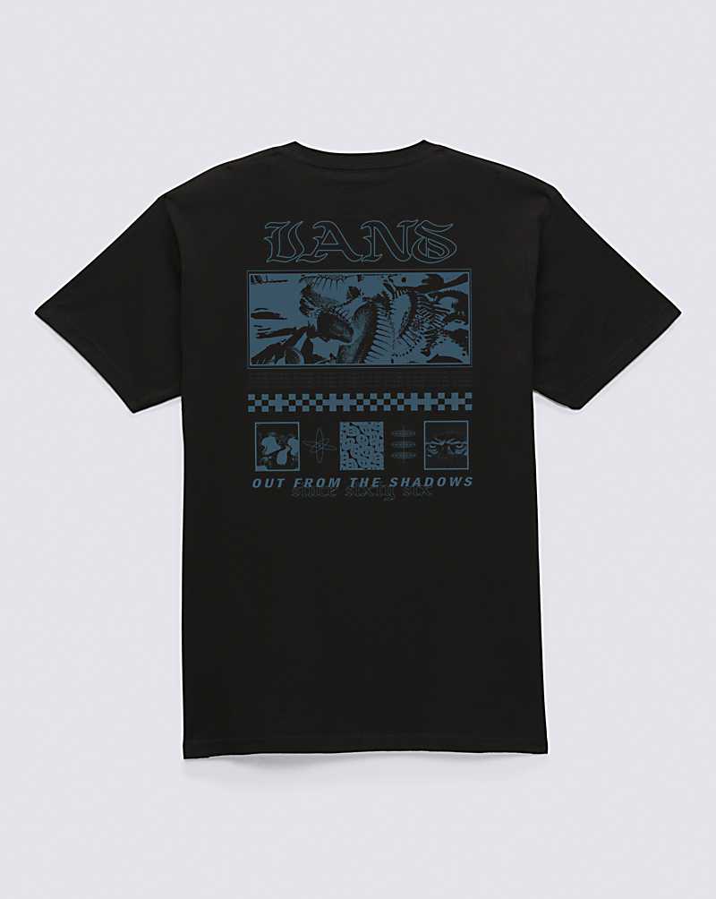 Vans Shadows Men T Shirts Black | ID1-1567