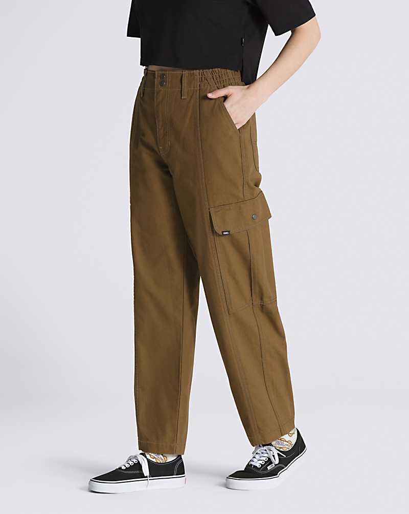 Vans Sidewalk Women Pants Dark Yellow | DD1-7958