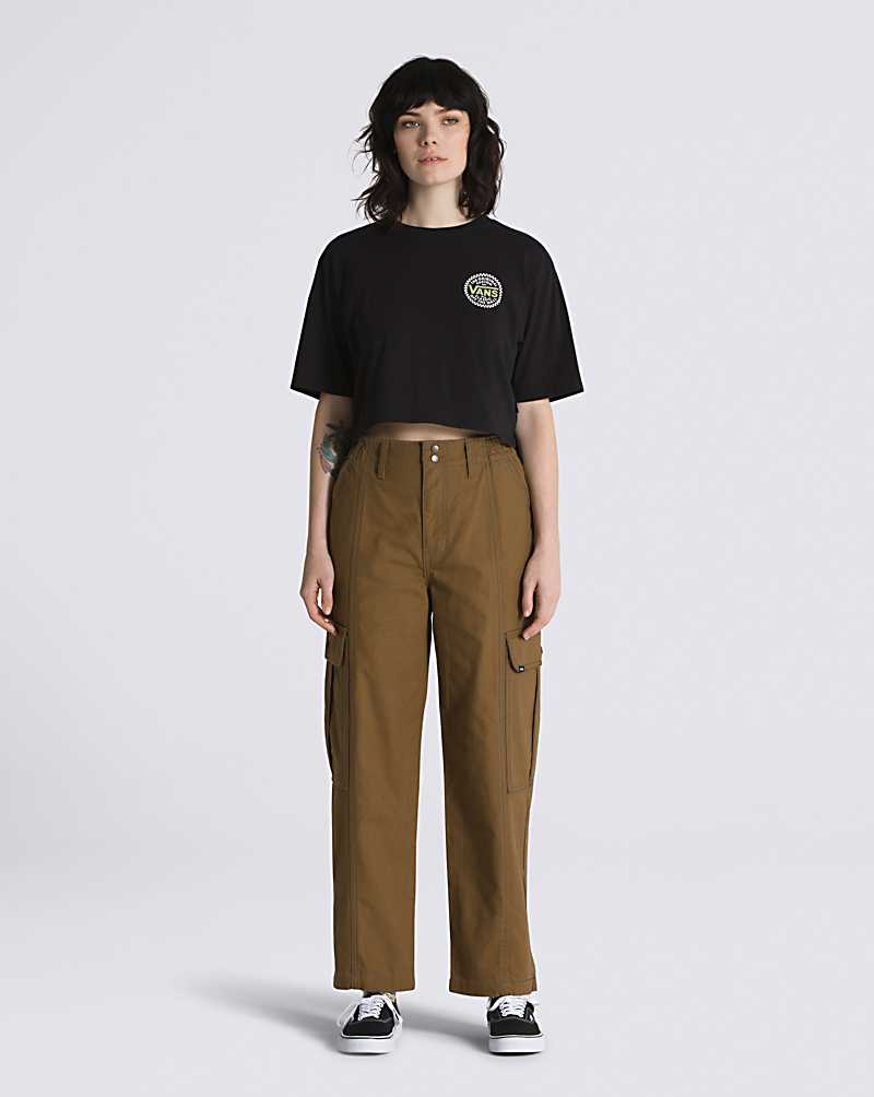 Vans Sidewalk Women Pants Dark Yellow | DD1-7958