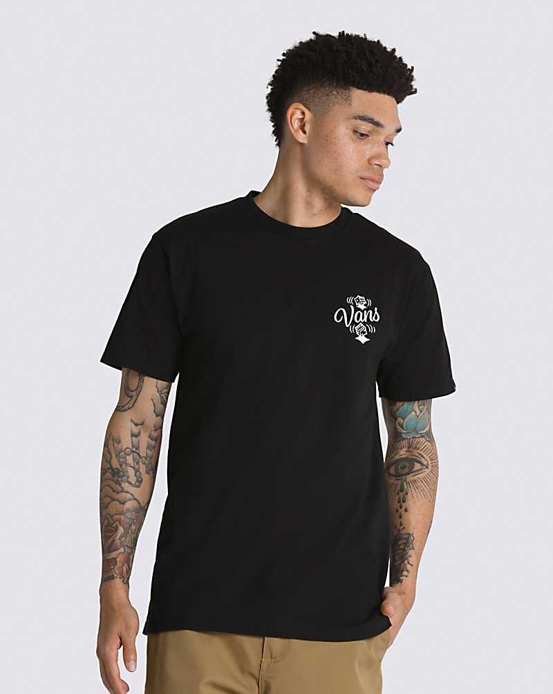 Vans Sixty Sixers Club Men T Shirts Black | UF1-1374