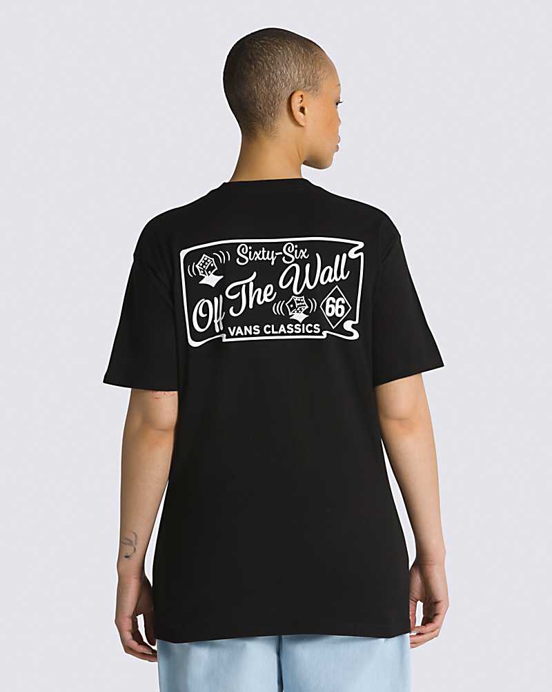 Vans Sixty Sixers Club Men T Shirts Black | UF1-1374