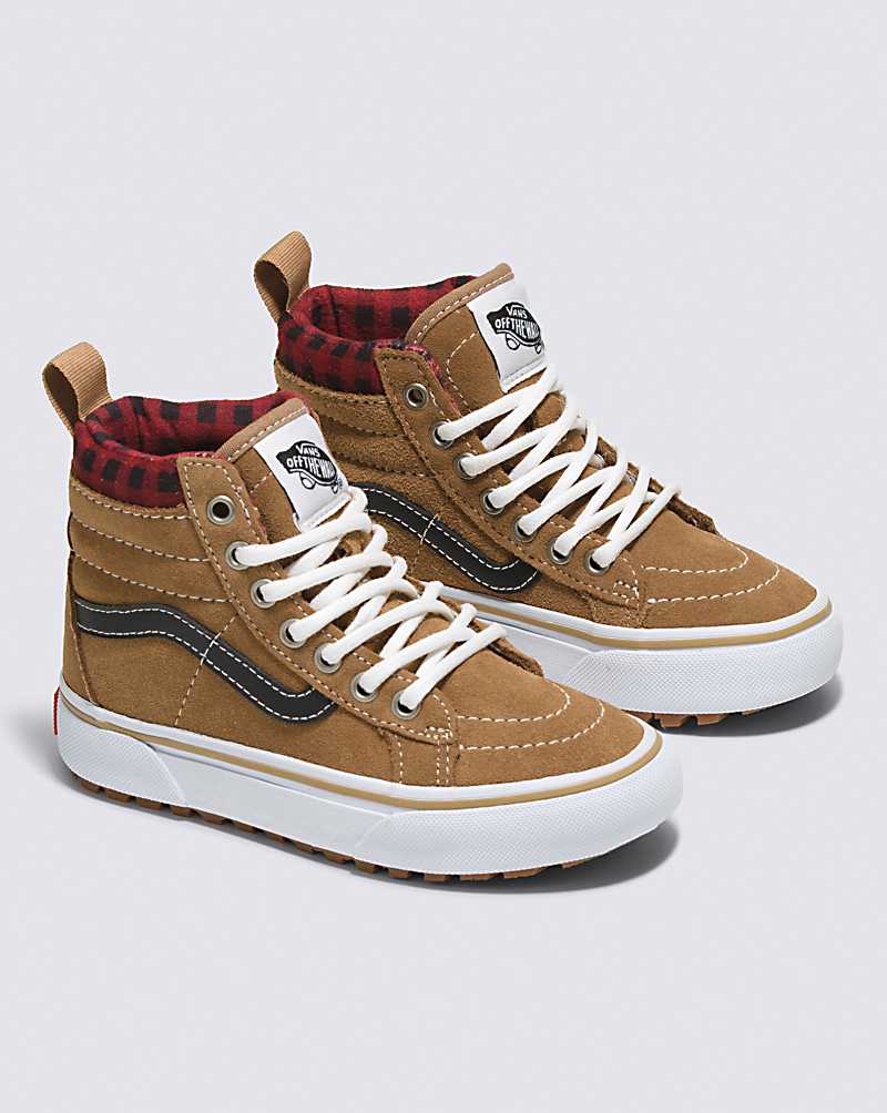 Vans Sk8-Hi MTE-1 Shoes Kids' High Top Sneakers Brown / Black | RM1-2825