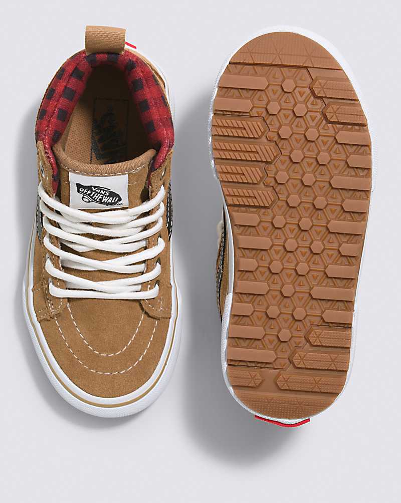 Vans Sk8-Hi MTE-1 Shoes Kids' High Top Sneakers Brown / Black | RM1-2825