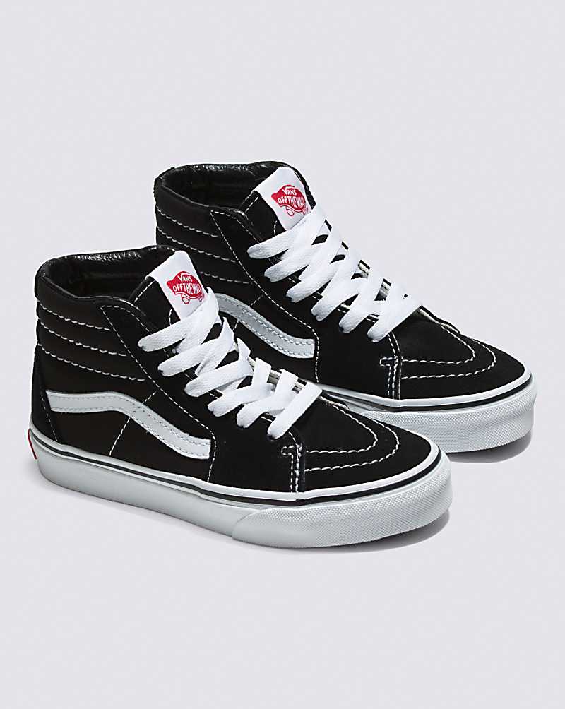 Vans Sk8-Hi Shoes Kids' High Top Sneakers Black / White | GD1-1239