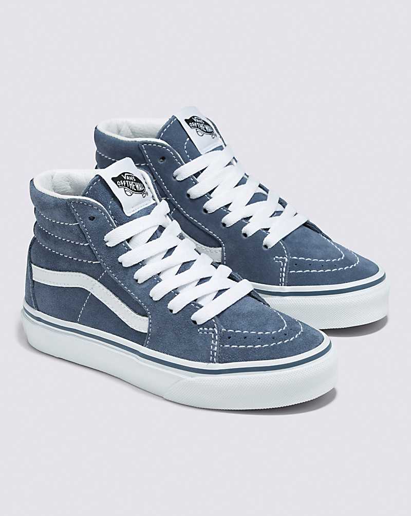 Vans Sk8-Hi Suede Shoe Kids' High Top Sneakers Indigo | OT1-7231