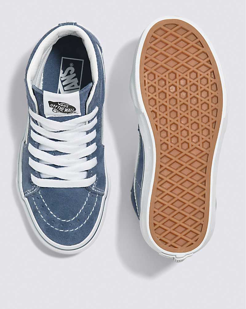 Vans Sk8-Hi Suede Shoe Kids' High Top Sneakers Indigo | OT1-7231