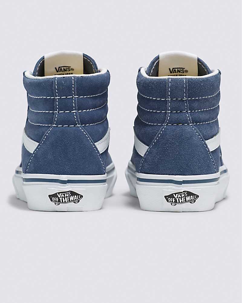 Vans Sk8-Hi Suede Shoe Kids' High Top Sneakers Indigo | OT1-7231