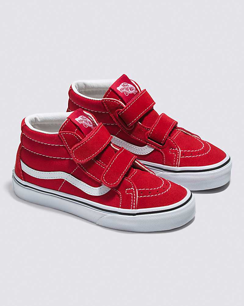 Vans Sk8-Mid Reissue V Formula Shoes Kids' High Top Sneakers Red / White | PG1-4639