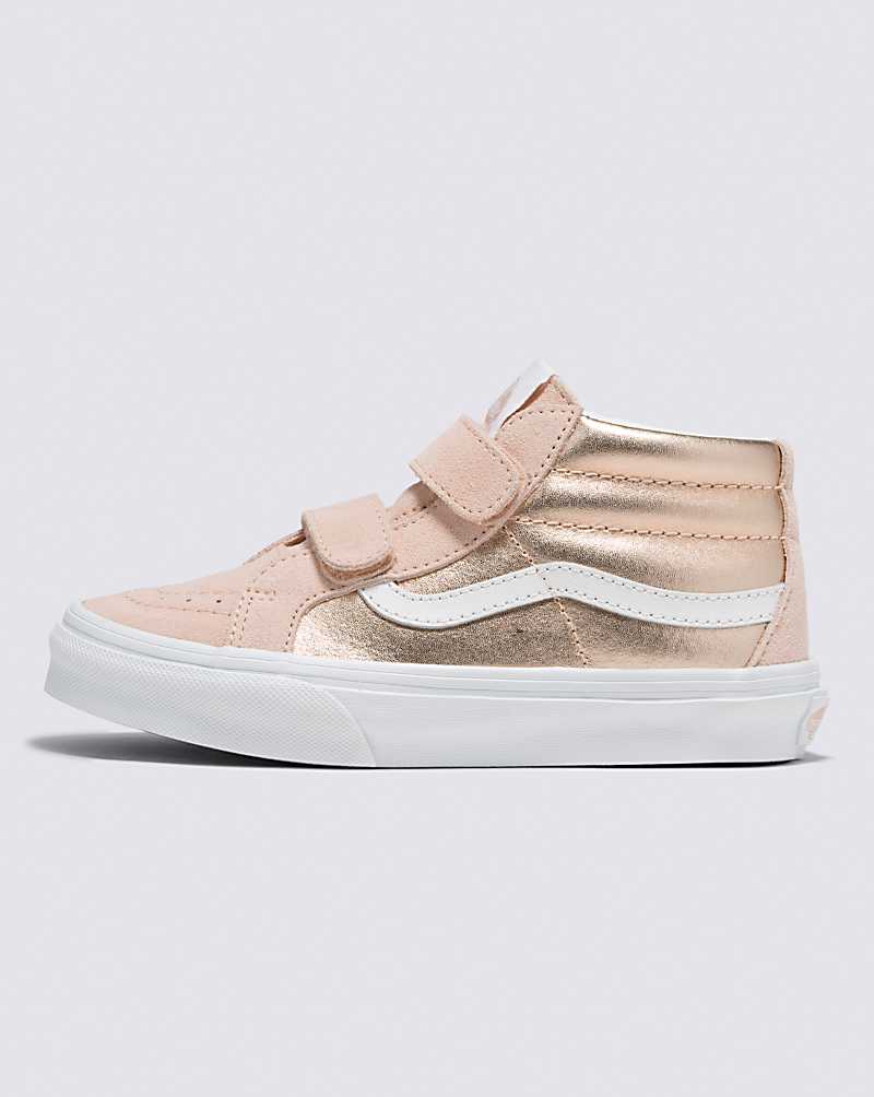 Vans Sk8-Mid Reissue V Shoe Kids\' High Top Sneakers Rose Gold | HK1-5860