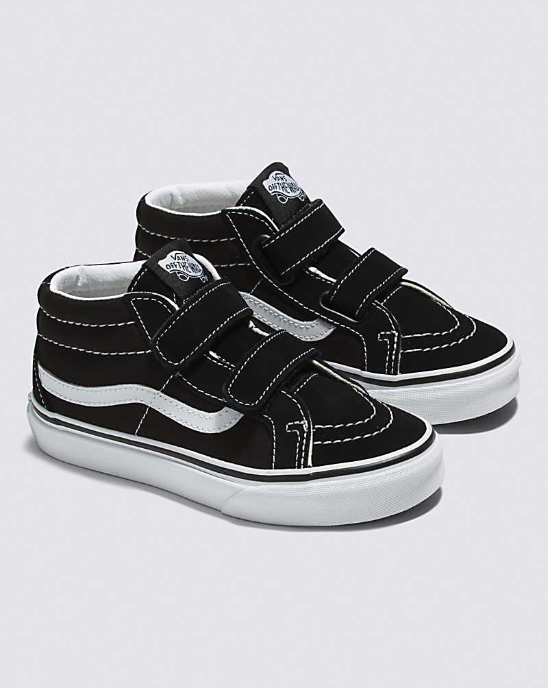 Vans Sk8-Mid Reissue V Shoes Kids' High Top Sneakers Black / White | EA1-0382