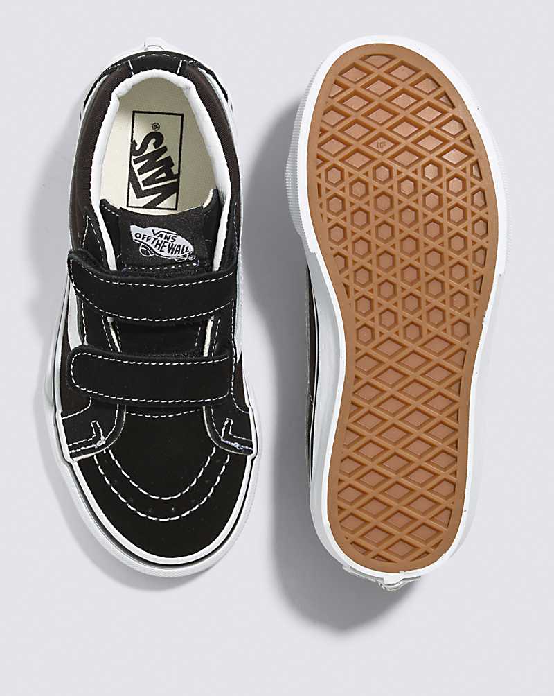 Vans Sk8-Mid Reissue V Shoes Kids' High Top Sneakers Black / White | EA1-0382