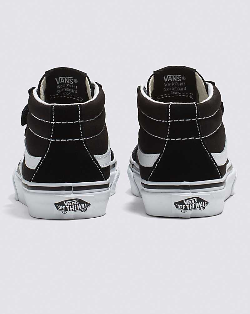 Vans Sk8-Mid Reissue V Shoes Kids' High Top Sneakers Black / White | EA1-0382