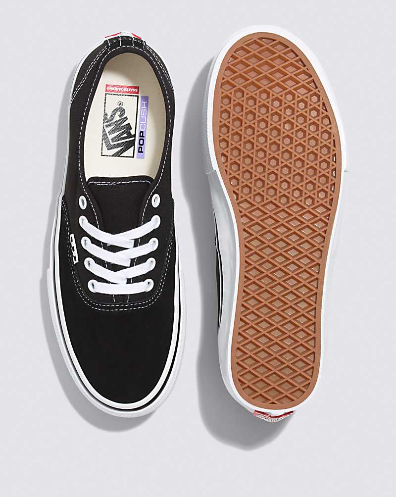 Vans Skate Authentic Skate Shoe Men Skate Shoes Black / White | FH1-9130