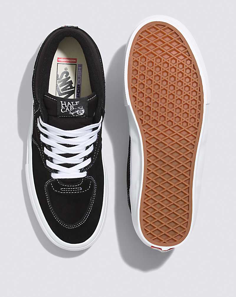 Vans Skate Half Cab Skate Shoe Men Skate Shoes Black / White | AU1-3358