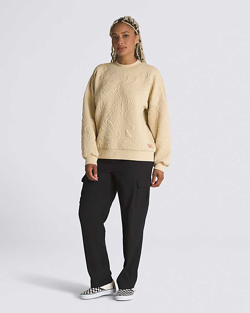 Vans Skate Maze Crew Women Sweatshirts Mocha | BI1-3791