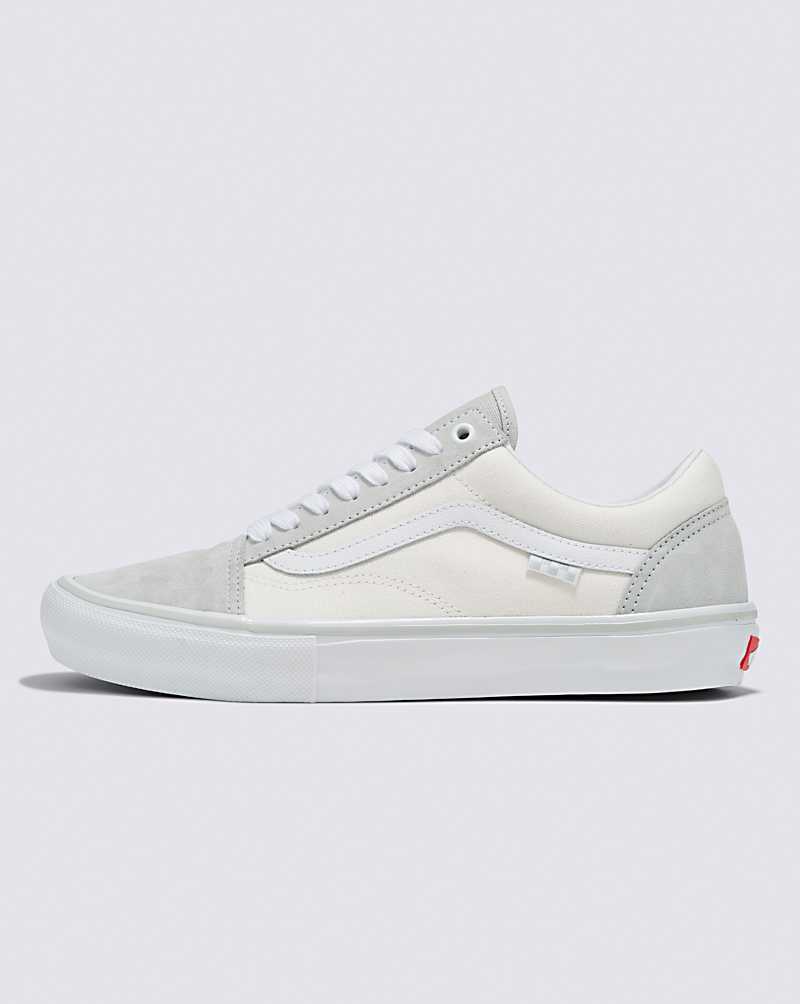 Vans Skate Old Skool Men Skate Shoes Light Grey / White | PW1-2029