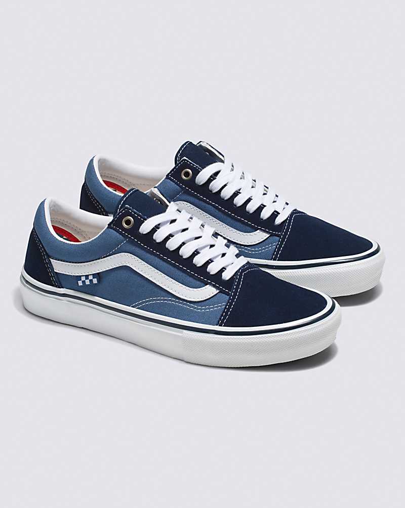 Vans Skate Old Skool Navy/White Skate Shoe Women Skate Shoes Navy / White | YA1-1414