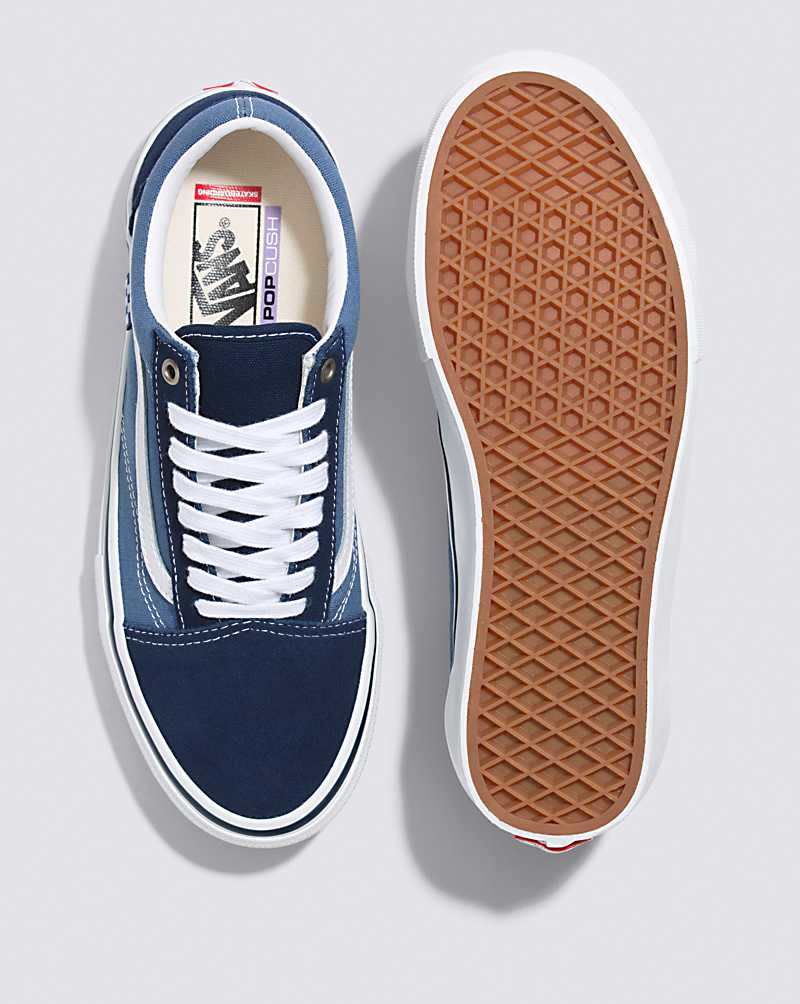 Vans Skate Old Skool Navy/White Skate Shoe Women Skate Shoes Navy / White | YA1-1414